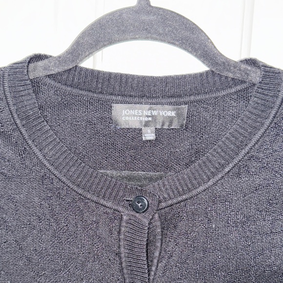 💰Jones New York Classic Black Knit Cardigan - Picture 7 of 11